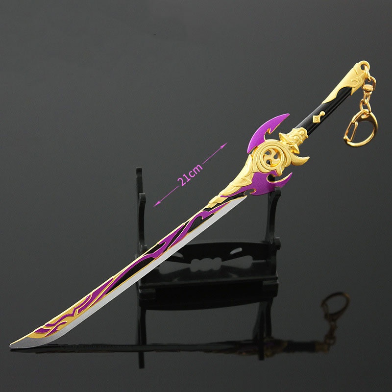 Mô hình móc khóa vũ khí Genshin Impact "Ánh Sáng Đêm Sương Mù - Mistsplitter Reforged"