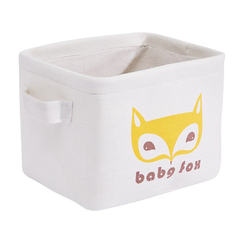 Sundries Organizer Cartoon Cosmetic Case Toy Barrel Box Cloth Storage Basket