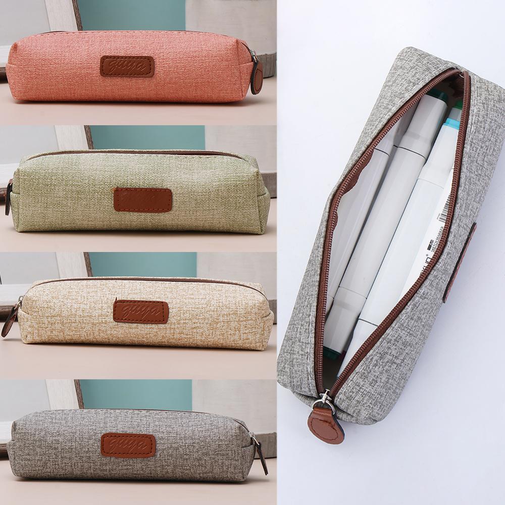 Túi Đựng Bút Chì Màu Trơn Dành Cho Học Sinh / Văn Phòng