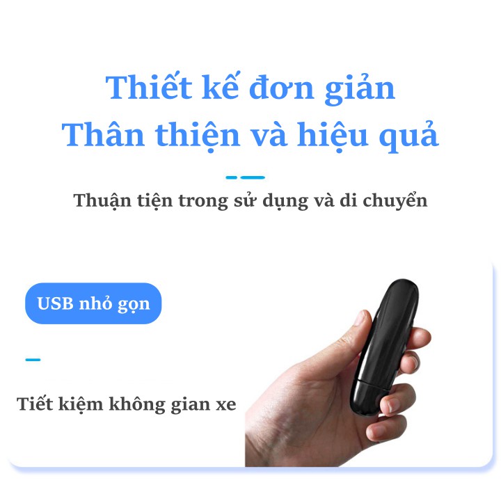 [Phụ kiện bên trong ô tô] Máy khử mùi ô tô cung cấp ion âm dạng USB tiện dụng EP204