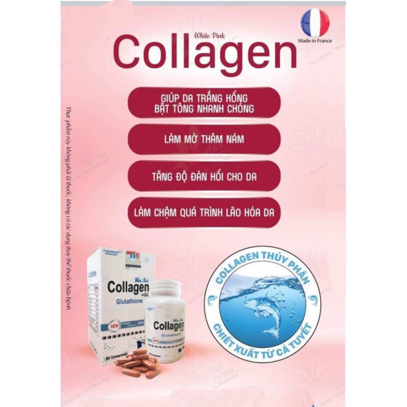 Collagen+GC kết hợp Glutathione viên uống - hàng nhập khẩu Pháp