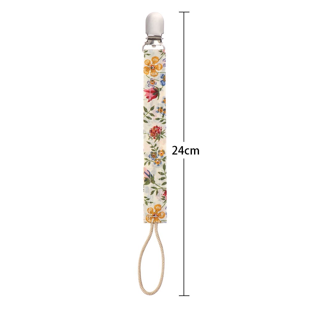 LAYOR Printing New Infant Feeding Linen Cotton Anti-fall Pacifier Clip