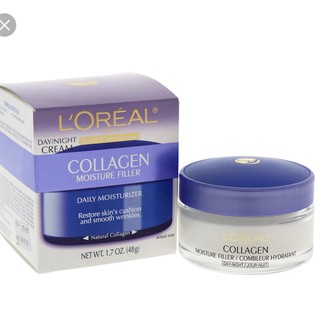 Kem dưỡng ẩm chống nhăn L’Oreal Collagen Moisturizer Filler Day-Night Cream 48g hàng xách tay Mỹ