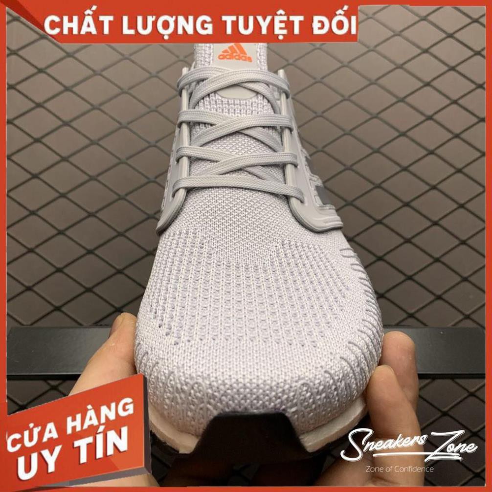 (FREE SHIP + HỘP + QUÀ) Giày thể thao ULTRA BOOST 2020 grey red Xám gót đỏ đế trắng Ultra boost 6.0