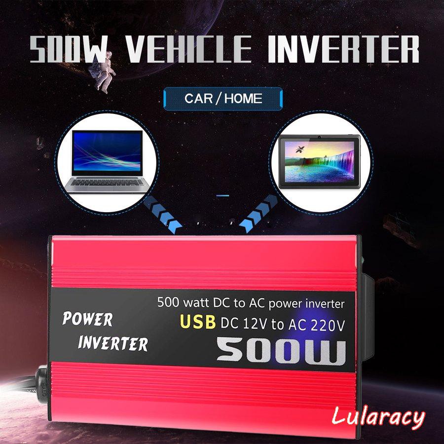 Bộ Chuyển Đổi Nguồn Điện 500w Dc Sang Ac Dc 12v Sang 110v 220v Ac Cho Xe Ô Tô | BigBuy360 - bigbuy360.vn