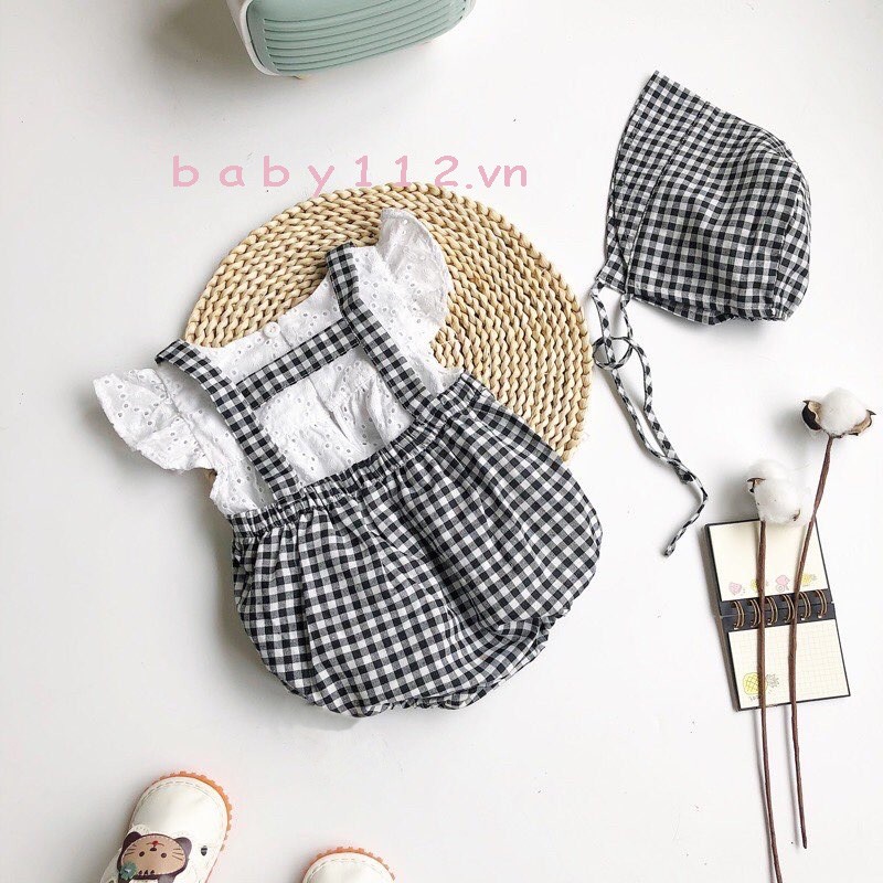 Áo liền quần bé sơ sinh kèm mũ, bodysuit bé sơ sinh kèm mũ, 3 tháng, 6 tháng, 1 tuổi, 2 tuôi