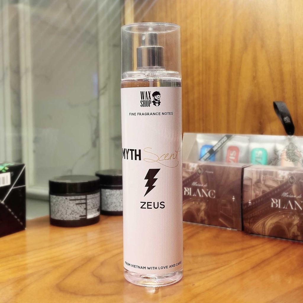 Xịt Thơm Body Mist Zeus - Myth Scent Cho Nam ⚡Siêu Thơm⚡ Giữ Mùi 12H, Chính Hãng, Nam Tính, Nước Hoa Giá Rẻ - Waxshop.