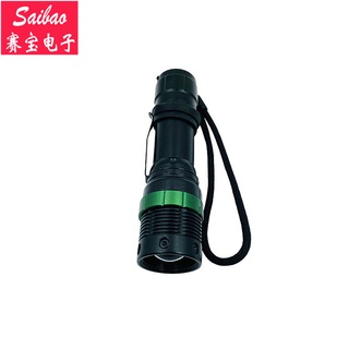 Đèn Pin Mạnh Đèn Pin LED Cơ Xoay Tập Trung Zoom Đèn Pin Nhỏ Sạc Làm Mờ Cắm Trại Đi Đêm Lỗ C