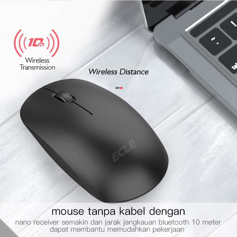 Chuột Không Dây Ecle 2.4g Đen | BigBuy360 - bigbuy360.vn