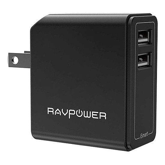Cốc Sạc 2 Cổng 24W RAVPower - Củ sạc Adapter sạc RavPower RP-PC019 - Hàng Chính Hãng - Bảo hành 18 tháng