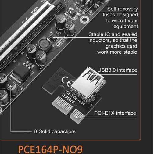 ✭ Bộ 8 Tụ Điện Pci RISER 009S-PLUS Chuyên Dụng ✤ | BigBuy360 - bigbuy360.vn
