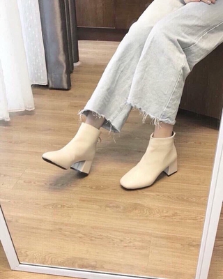 Bốt cổ ngắn nót lông 5p