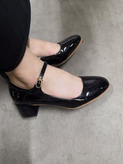 [ HÀNG ORDER - CÓ ẢNH THẬT ] Giày Mary janes da bóng gót cao 5cm