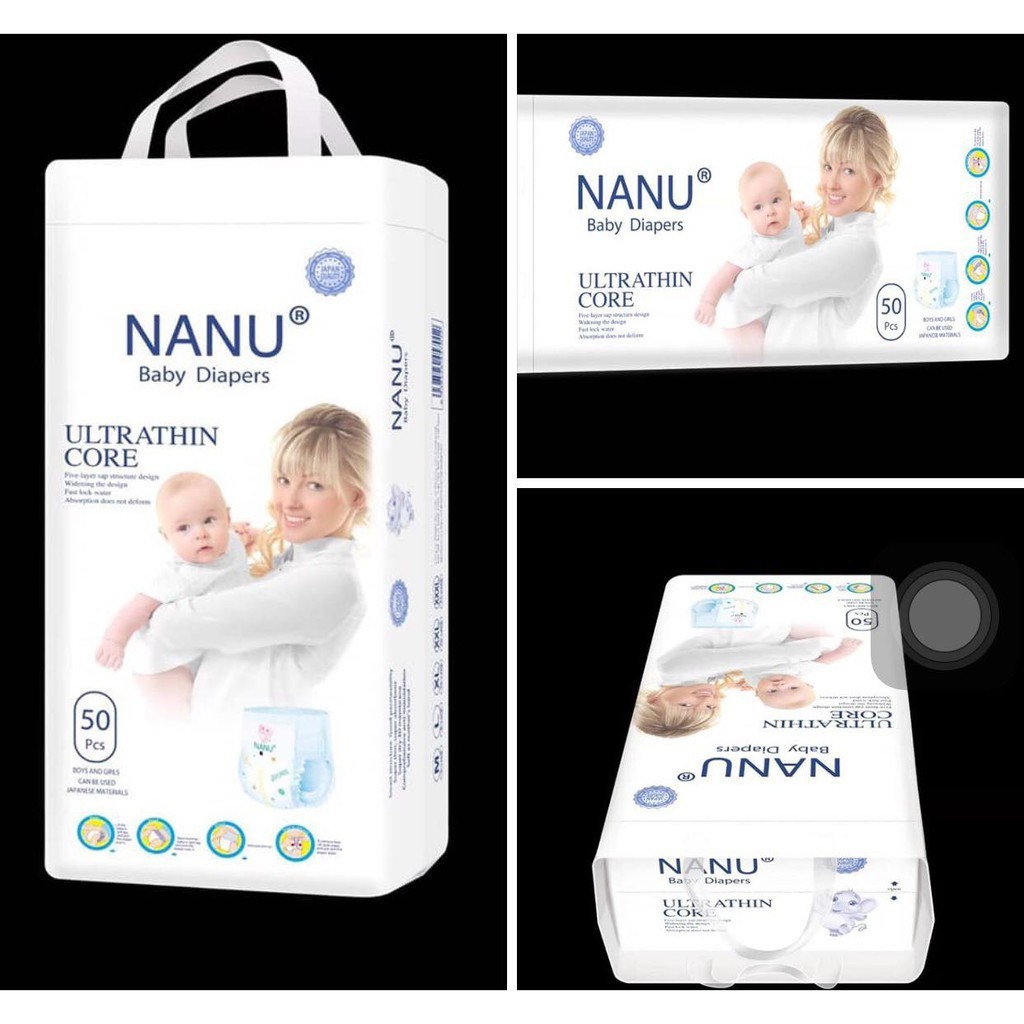 Tã quần cao cấp NANU M100 / L100 / XL100 / XXXL100 thoáng mát dể chịu