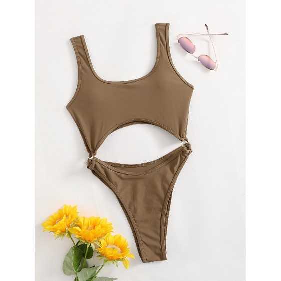 Bộ đồ bơi 1 mảnh trơn đơn giản