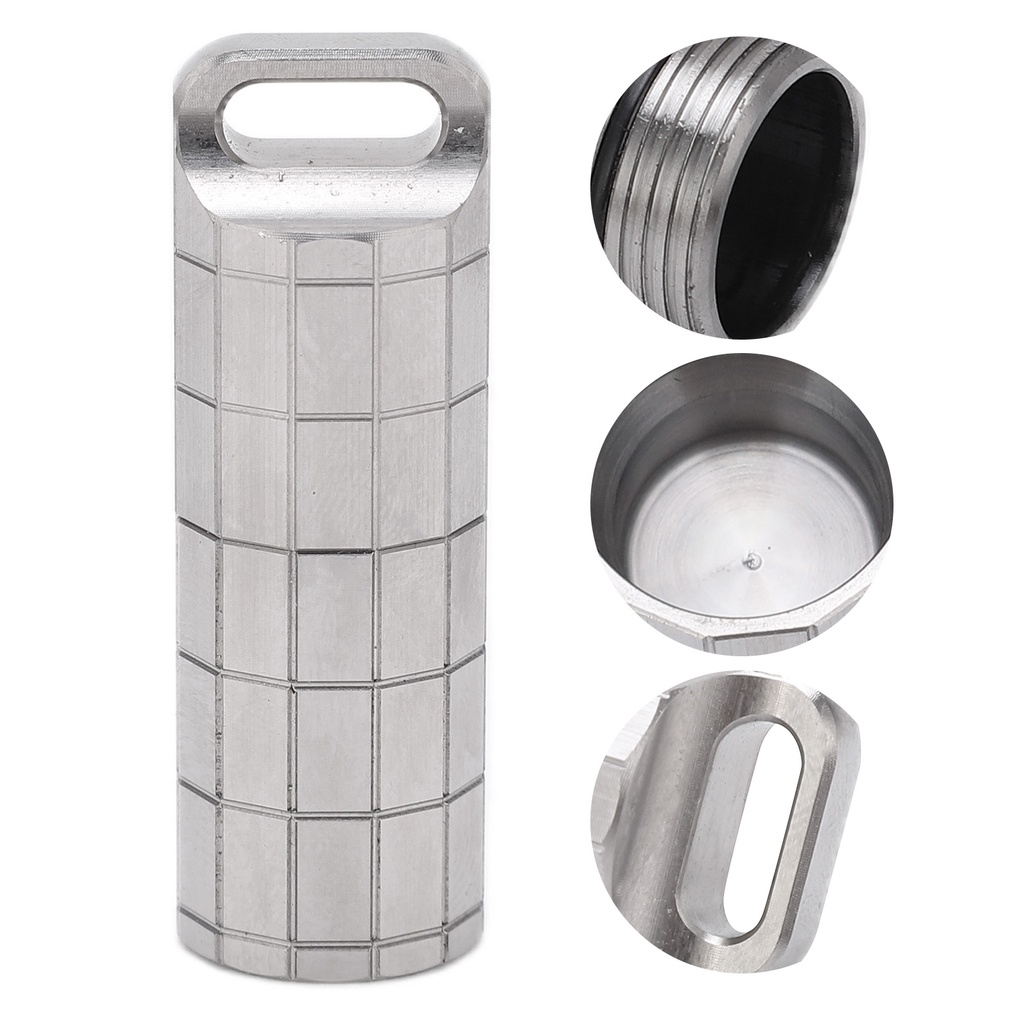 Hộp đựng thuốc mini bằng hợp kim titan tiện dụng mang theo du lịch cắm trại