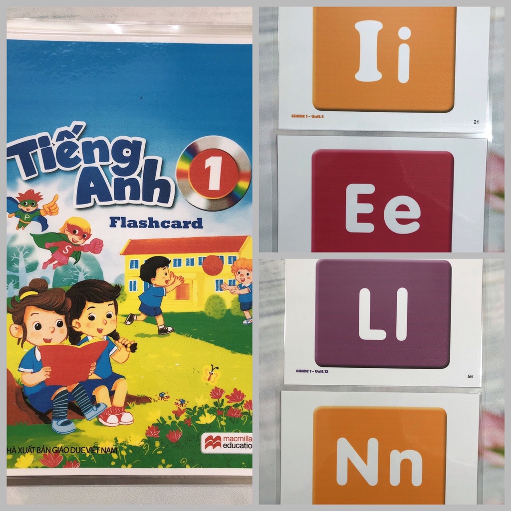 Trọn Bộ 81 Thẻ Tiếng Anh lớp 1 VPPT&T - macmillan -ép plastics FLC0081