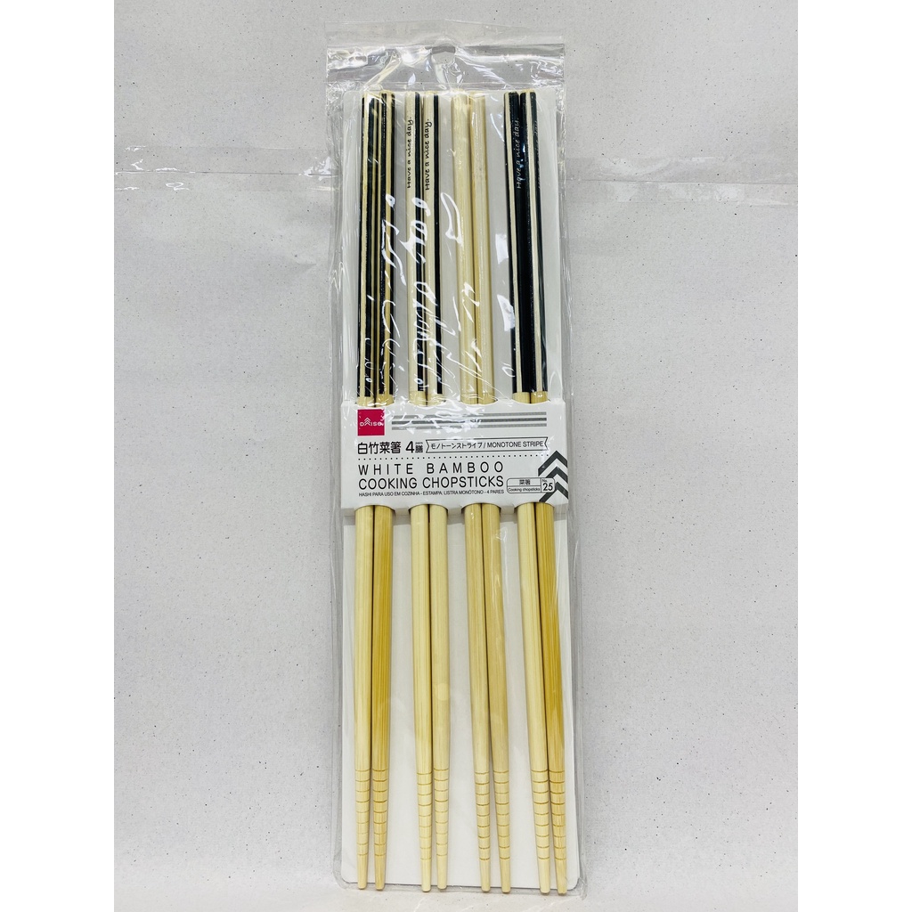 Daiso Bộ 4 đũa tre trắng