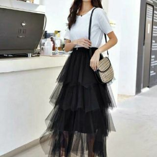 Chân váy lưới phồng 4 tầng ( kèm ảnh thật)