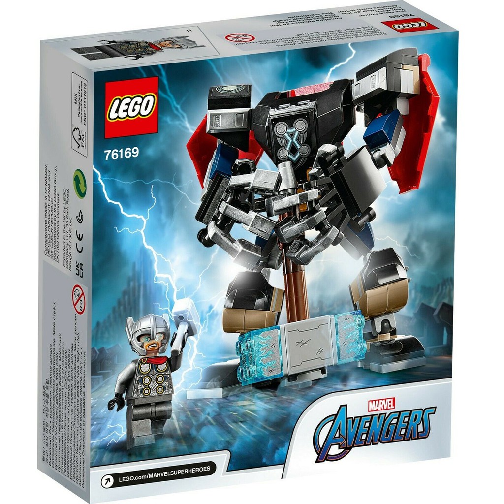 Bộ lắp ráp Chiến Giáp Thần Sấm Thor - LEGO Marvel 76169 (139 Chi Tiết)