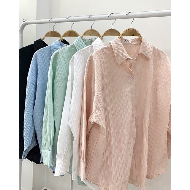SƠ MI OVERSIZE MÀU PASTEL