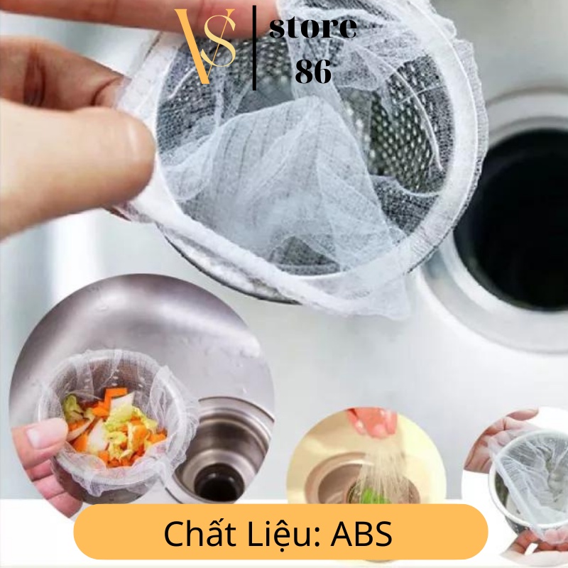 Túi Lọc Rác Bồn Rửa Chén Bát Thiết Kế Kiểu Lưới Siêu Dai Đầu Có Chun Co Giãn Chống Tắc Nghẽn Ống [ Set 100 chiếc ]