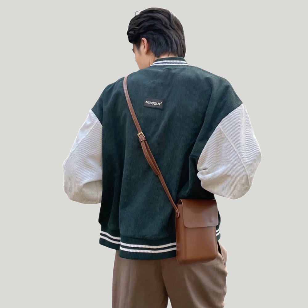 Áo khoác nam nữ - Bomber jacket YAYSHOP chất liệu nhung gân dày dặn form rộng rãi MISSOUT