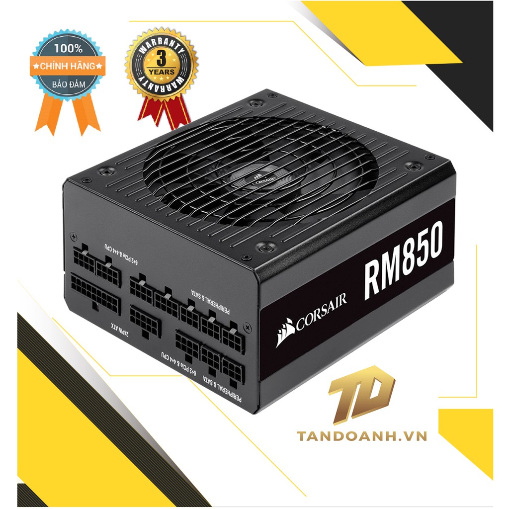 NGUỒN MÁY TÍNH Corsair RM Series 850 ( 2019 ) – 80 Plus Gold – Full Modular