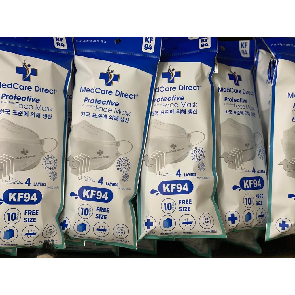 Khẩu trang y tế MEDCARE DIRECT KF94 N95  chống đôc , chống bụi mịn và kháng khuẩn đạt tiêu chuẩn xuất khẩu Mỹ