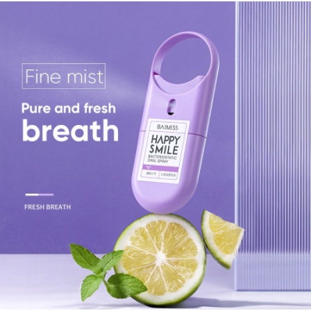 Chai xịt thơm miệng BAIMISS tươi mát chăm sóc làm sạch hơi thở 10ml