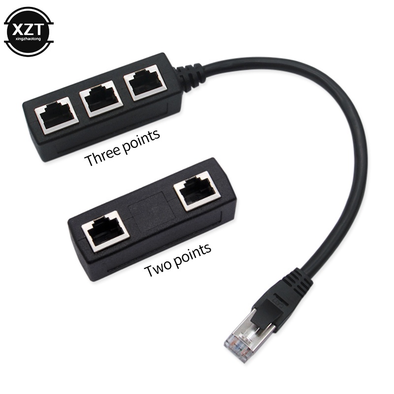 Dây Cáp Nối Mạng LAN Ethernet RJ45 Mở Rộng 1 Đầu Cắm Sang 3 Ổ Cắm / 1 Ổ Cắm Sang Ổ Cắm
