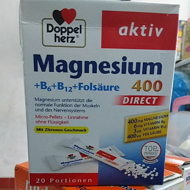 Magnesium 400mg gói bột