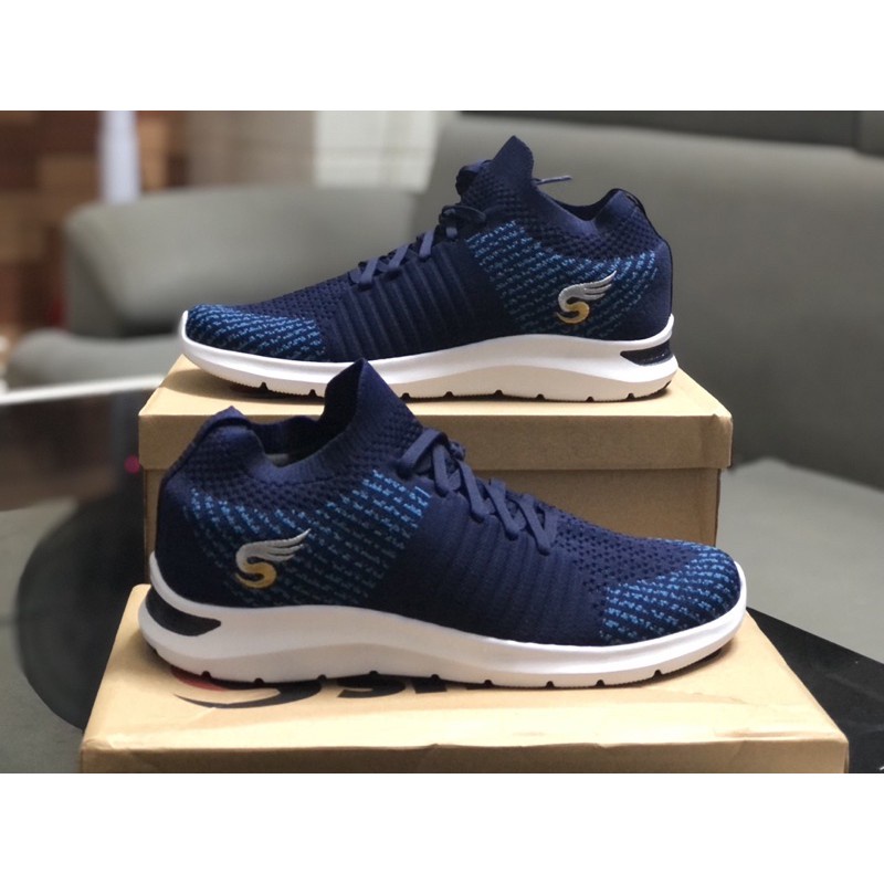 Giày đi bộ nam 💖FREESHIP💖 giày chạy bộ sneaker nam nữ Sshoes-có dây, vải thun mềm nhẹ êm chân 144-3-NAV