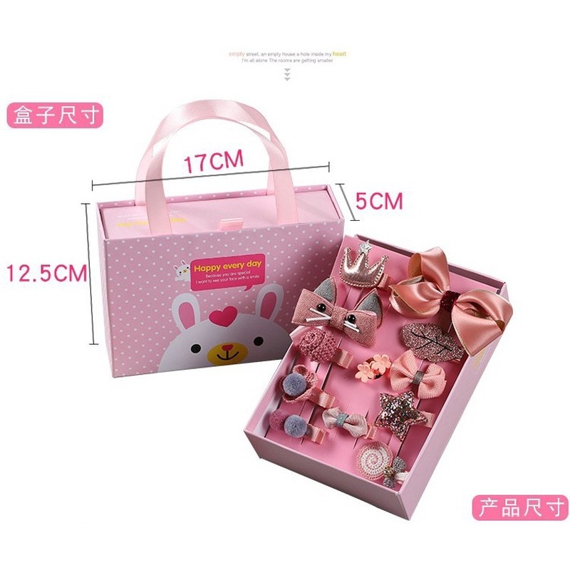 Set 18 Dây Cột Tóc Nơ Dễ Thương Cho Bé Gái