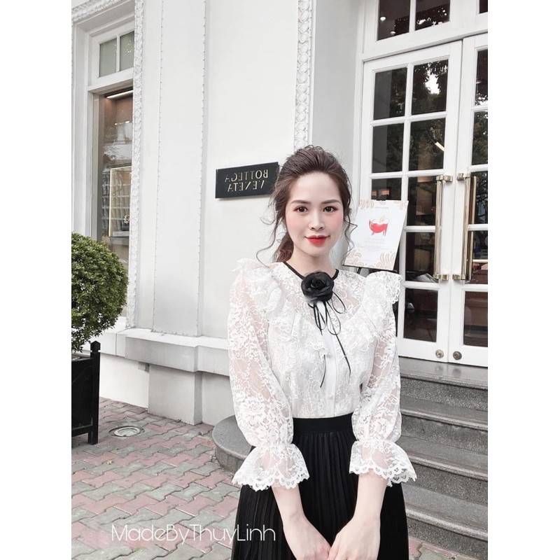 áo ren tay lỡ tag hoa