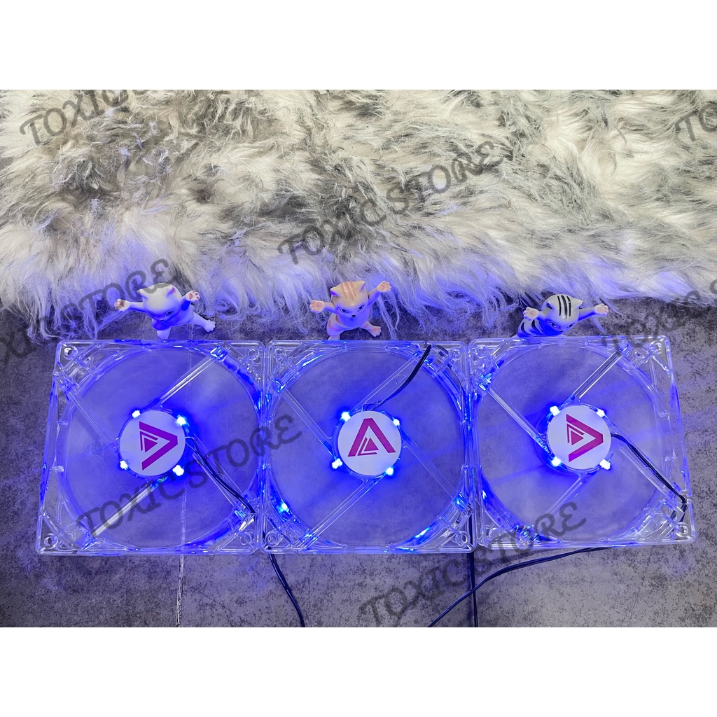Quạt Tản Nhiệt, Fan Led RGB - Tự Động Đổi Màu, Không Cần Hub ((Không kèm ốc)