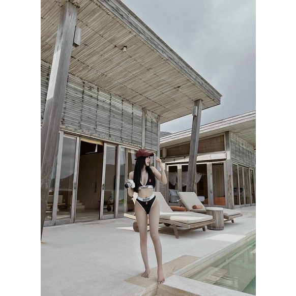 bikini dây yếm ( có mút ngực - freesize dưới 60kg) - CarotShop