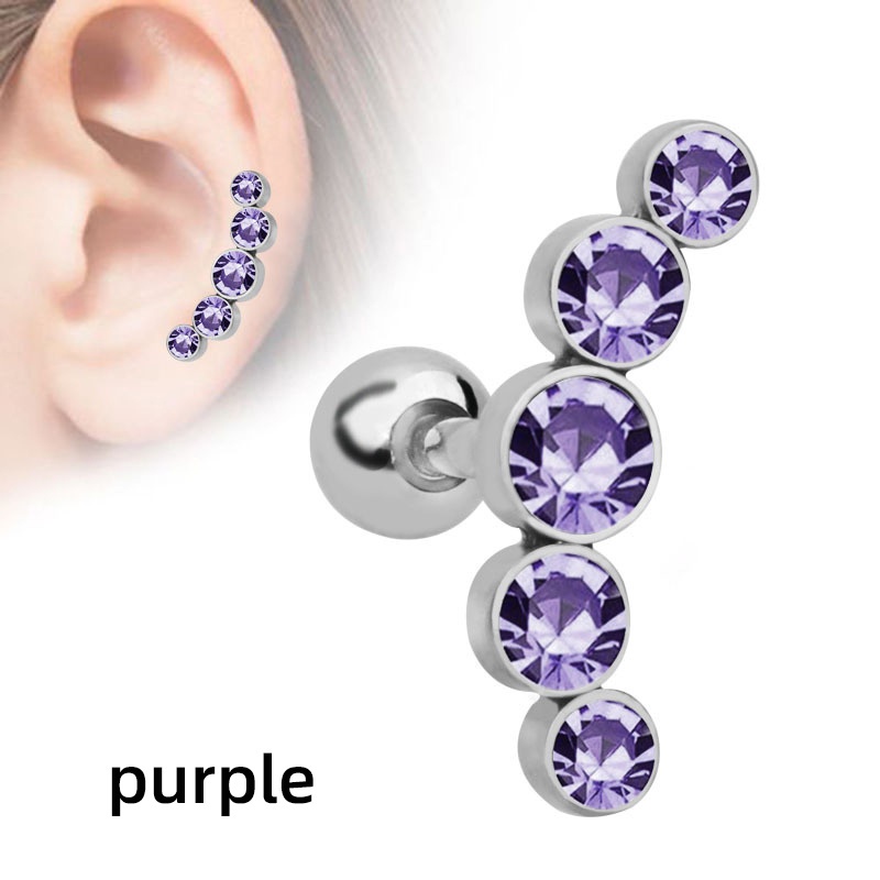 Hoa Tai Thép Không Gỉ Đính Đá Nhân Tạo Phong Cách Thời Trang Mới Cho Nữ