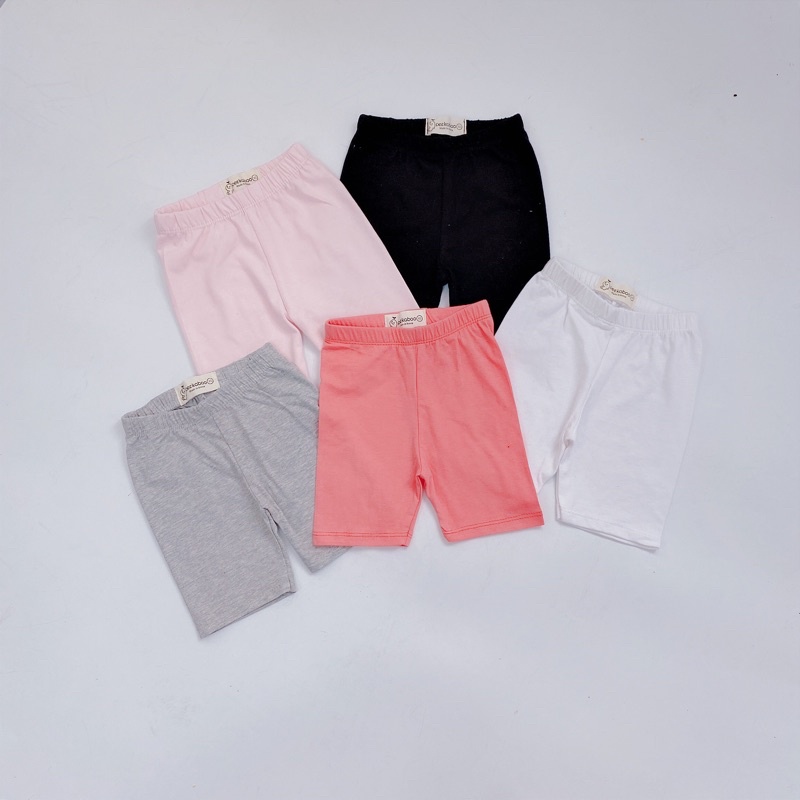 Quần legging đùi chất liệu cotton mềm mịn co giãn cho bé gái nặng từ 6-18kg