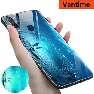 Ốp điện thoại kính cường lực hiệu ứng phản quang cho Vivo Y17 Y15 Y12