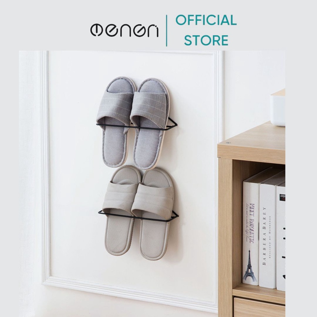 Kệ Treo Dép Sơn Tĩnh Điện OENEN Hình Tam Giác Dán Tường Tiện Lợi Oenon