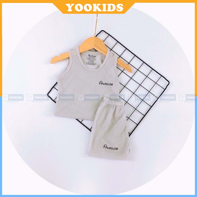 Bộ ba lỗ cho bé trai bé gái YOOKIDS chất cotton sợi tre nhẹ mát thút mồ hôi cực tốt cho bé 1 2 3 4 tuổi