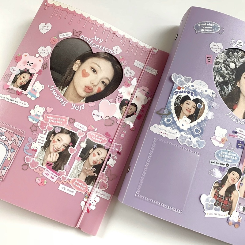 BINDER BÌA CỨNG TRÁI TIM MÀU PASTEL XINH XẮN💜💖🤍THAY ẢNH Ở BÌA🌷 KHÔNG KÈM TRANG TRONG