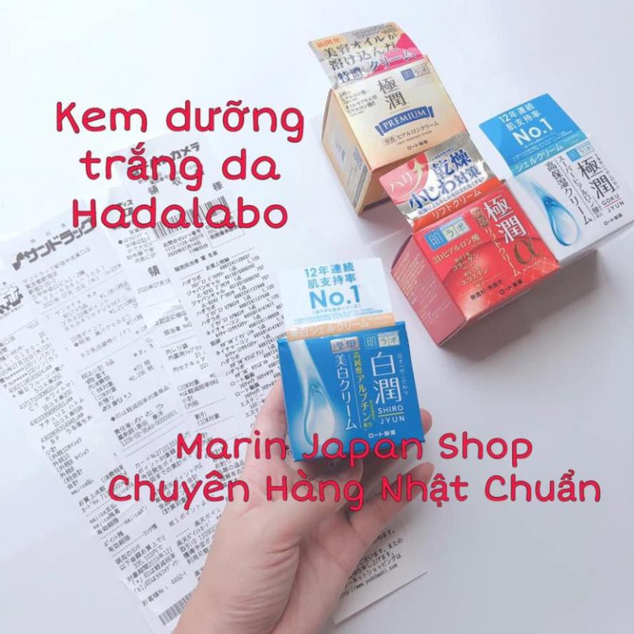 Kem dưỡng Hadalabo shop về thêm đủ 4 màu của hãng rồi các chế ơi hàng nội địa Nhật nha