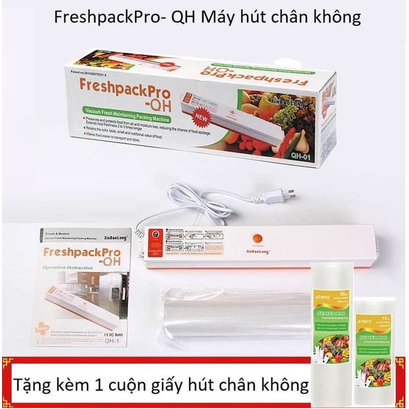 Máy Hút Chân Không Gia Đình - Hút Xong Tự Động Hàn Miệng Túi Fresh Pack Pro Cao Cấp - Loại Tốt