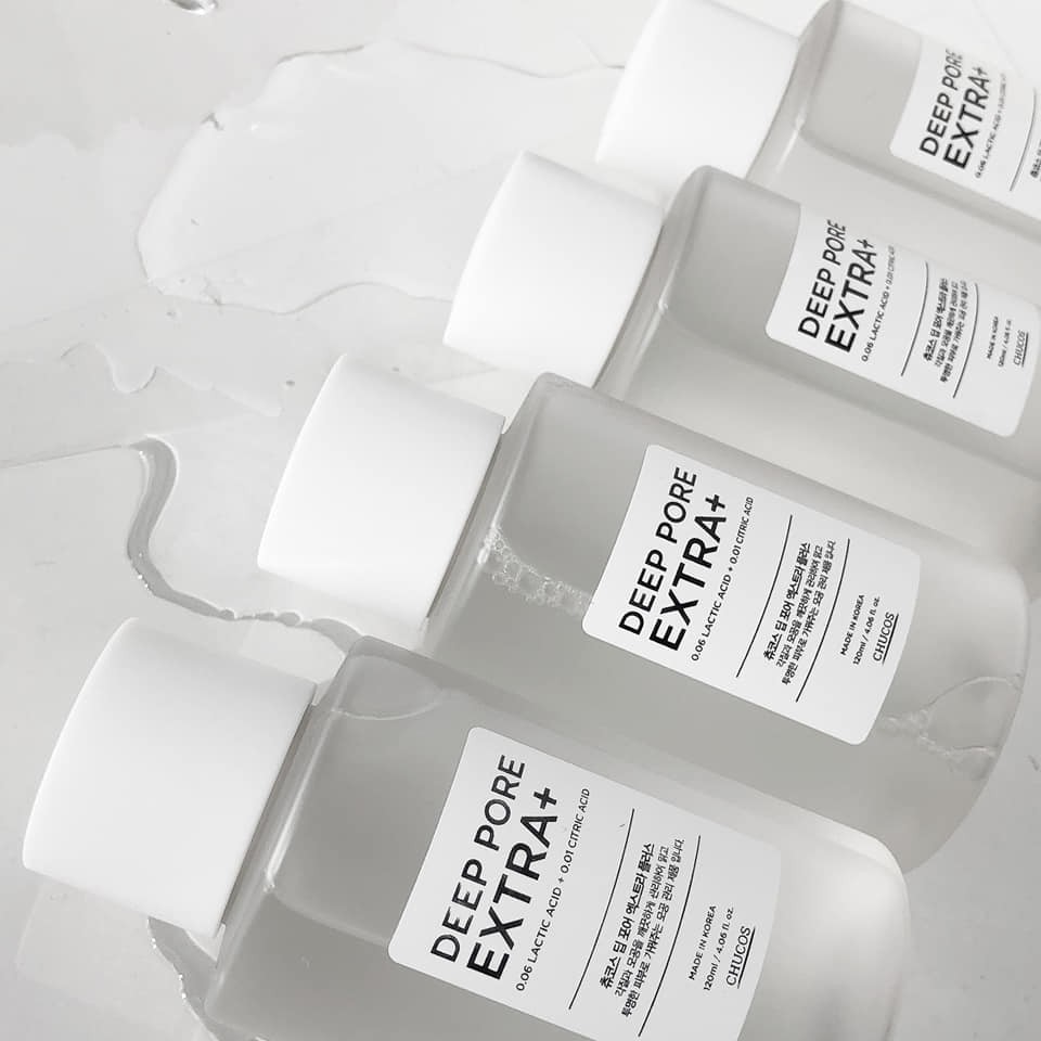 Toner đẩy mụn đầu đen, thu nhỏ lỗ chân lông Chucos DEEP PORE EXTRA+ 120ml + 35 miếng cotton ủ mụn - CAM KẾT HIỆU QUẢ | BigBuy360 - bigbuy360.vn