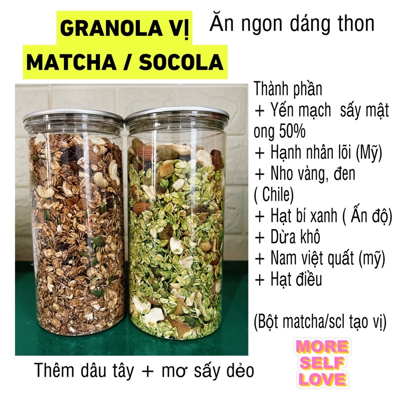 Combo Granola Vị Matcha và Socola