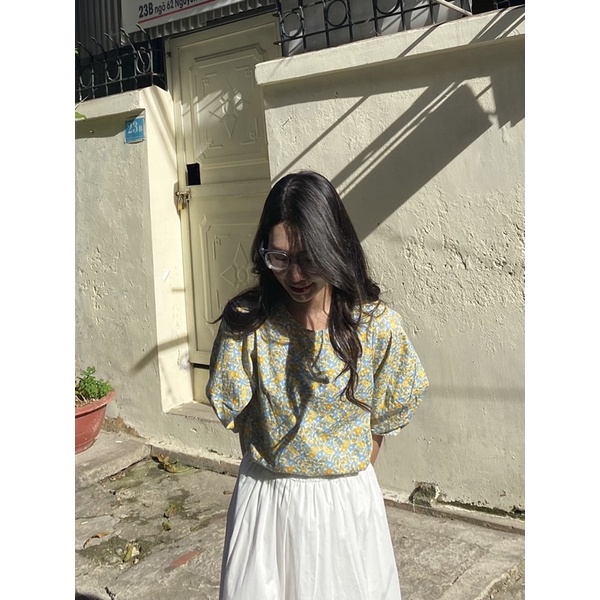 áo thô hoa nhí freesize ảnh thật shop chụp