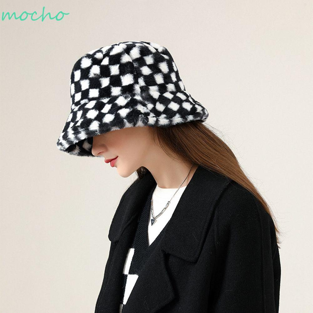 Mũ len kẻ sọc caro đơn giản phong cách Hàn Quốc thời trang thu đông cho nữ