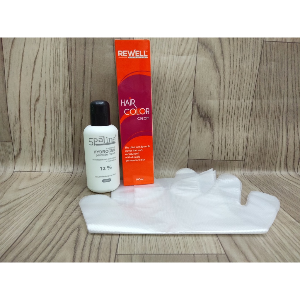 Combo nhuộm Rewell có 100ml oxy & bao tay